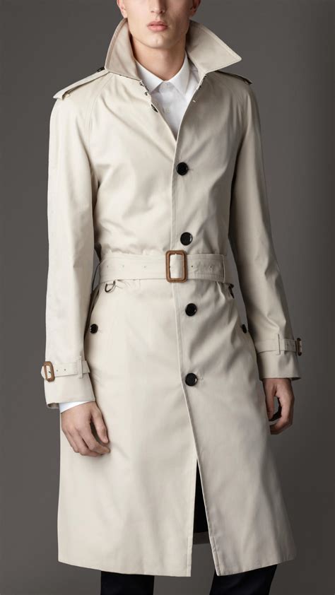 burberry leather detail gabardine trench|Burberry men's trench coat outlet.